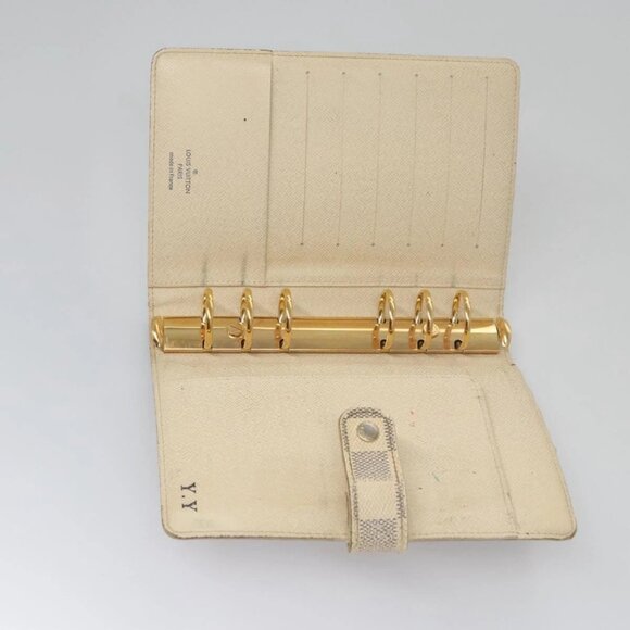 LOUIS VUITTON Damier Azur Agenda MM Day Planner Cover R20707 LV Auth BD009 - Picture 13 of 16